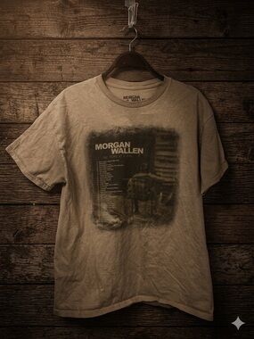Morgan Wallen Beige Graphic Short Sleeve Tee